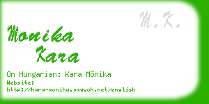 monika kara business card