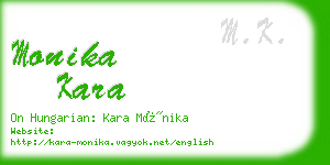 monika kara business card